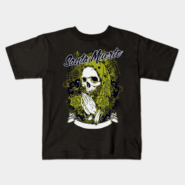 Santa Muerte Kids T-Shirt by viSionDesign